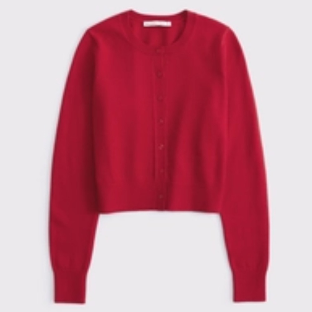 Abercrombie & Fitch LuxeLoft Shrunken Crew Cardigan XS